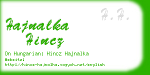 hajnalka hincz business card